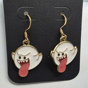 Super Mario Bros Boo Ghost Earrings Handmade Hypoallergenic BUNDLE & OFFER 2SAVE